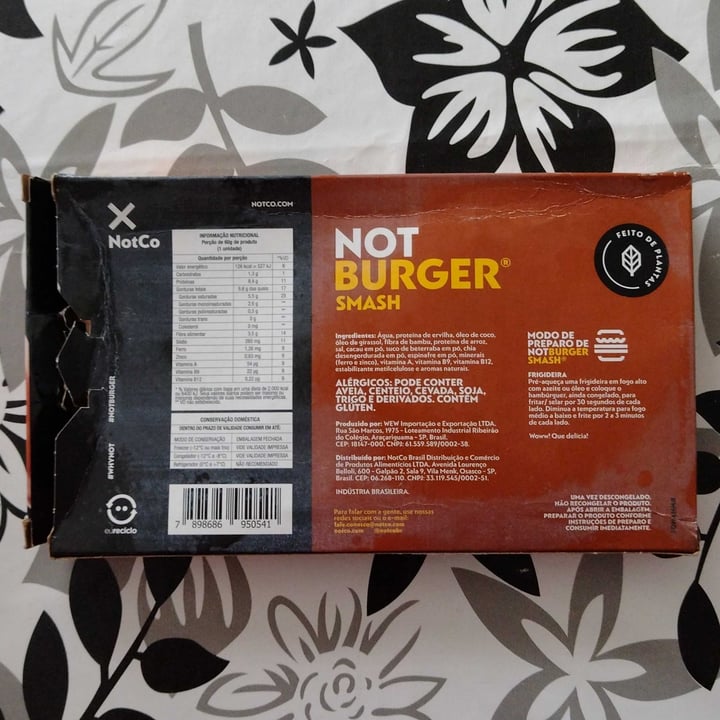 photo of NotCo Not Burger Smash shared by @verdemayra on  25 Sep 2022 - review