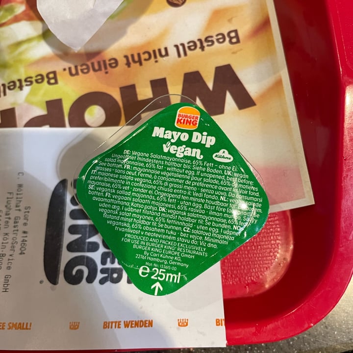 review photo of Burger King Köln Bonn Airport Vegan mayo shared by @leonadixon on 20 Feb 2022 - review