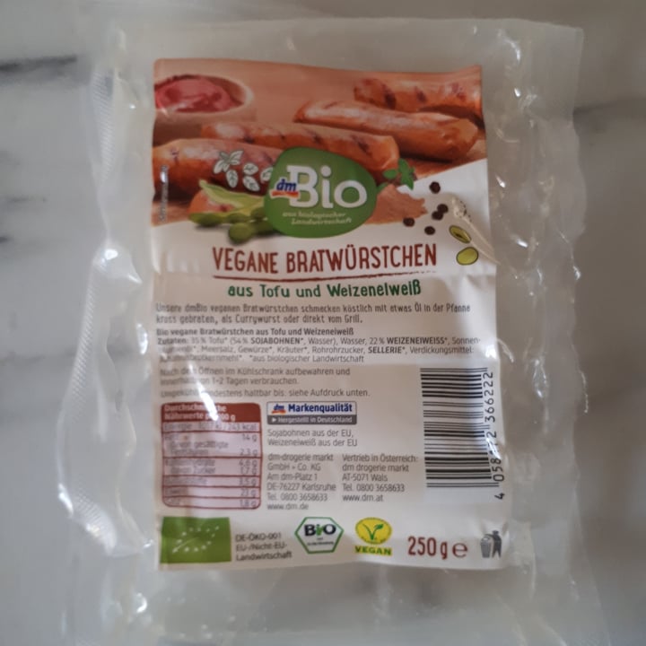 photo of dmBio Vegan bratwurstel shared by @marcov91 on  25 Aug 2022 - review