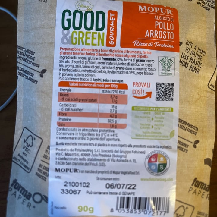 photo of Good & Green Mopur Al gusto di pollo arrosto shared by @loveg on  21 Jun 2022 - review