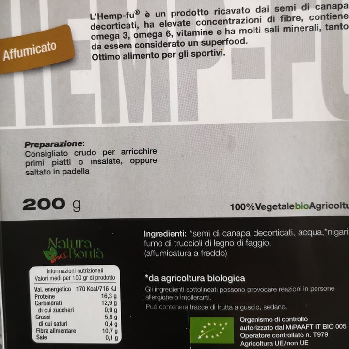 photo of Natura & Bontà Hempfu affumicato shared by @elisabettac on  27 Nov 2021 - review