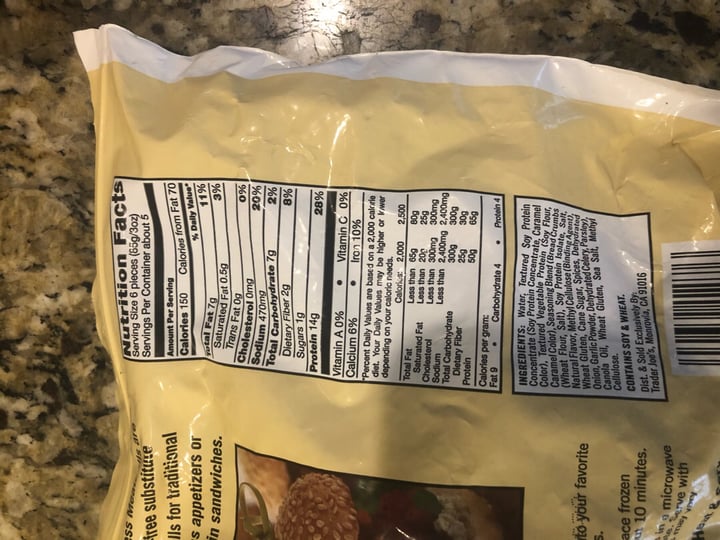 photo of Trader Joe's Meatless Meatball shared by @macks on  24 Nov 2019 - review