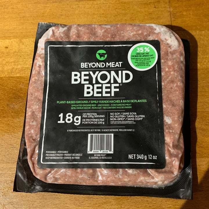 photo of Beyond Meat Beyond Beef Plant-based Ground 18g of protein/serving shared by @stefjet on  10 Dec 2021 - review