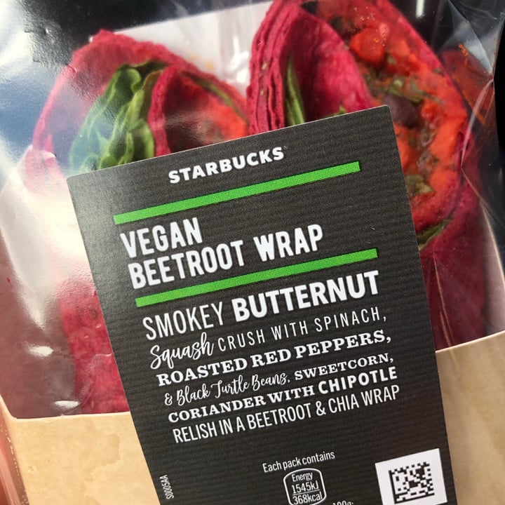 photo of Starbucks Vegan Beetroot Wrap ( Smokey Butternut) shared by @berry-vegan on  05 Oct 2020 - review
