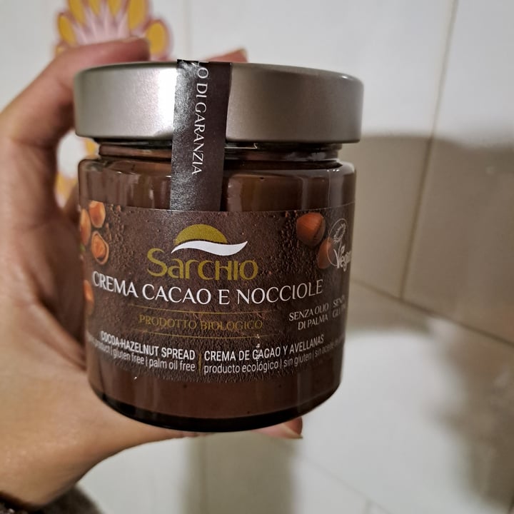 photo of Sarchio Crema cacao e nocciole shared by @vegantizi on  19 Dec 2022 - review