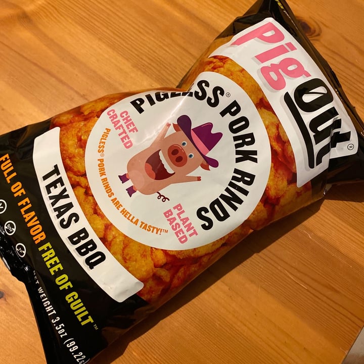 photo of Outstanding Foods Pigless Pork Rinds Texas BBQ shared by @michaelharren on  03 Jun 2020 - review