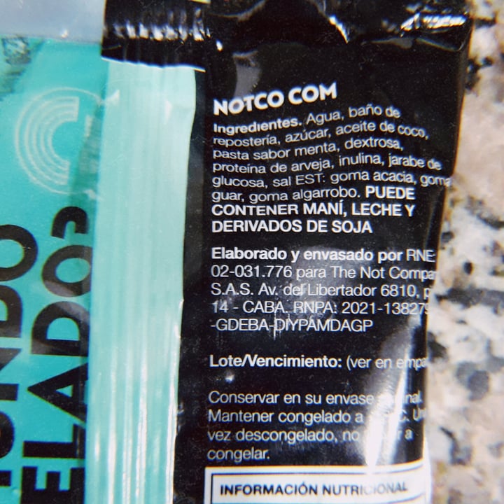 photo of NotCo Not Icecream Sabor Menta shared by @nanicuadern on  24 Sep 2021 - review