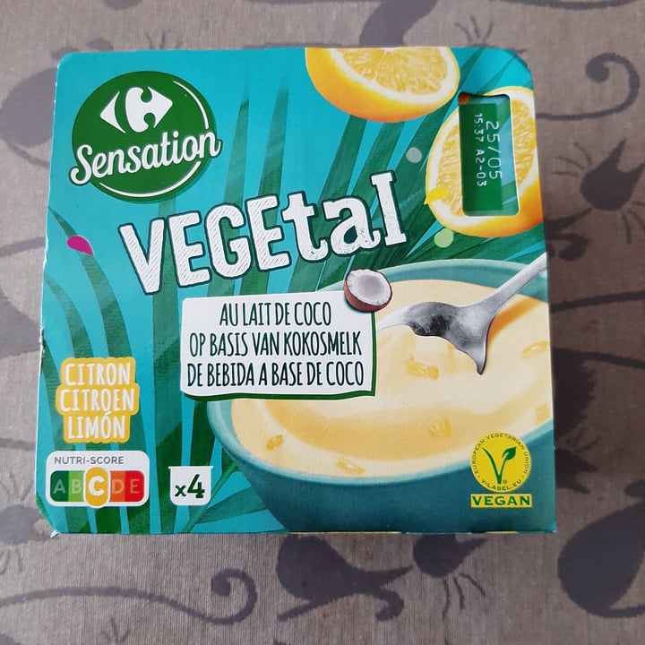 photo of Carrefour Sensation Vegetal Yogur Con Base de Coco Sabor Limón shared by @marte on  19 May 2021 - review