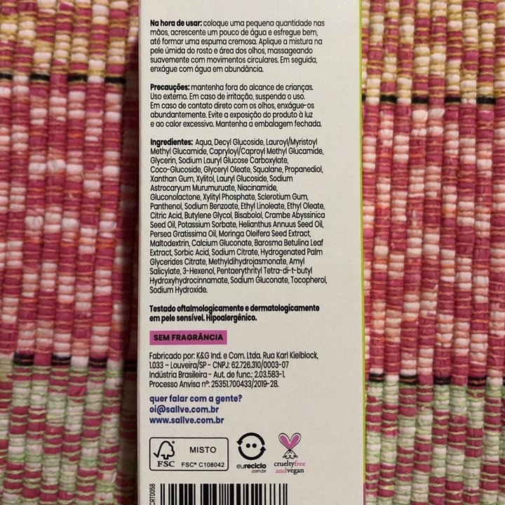 review photo of Sallve Limpador Facial shared by @mariest on 20 Oct 2022 - review