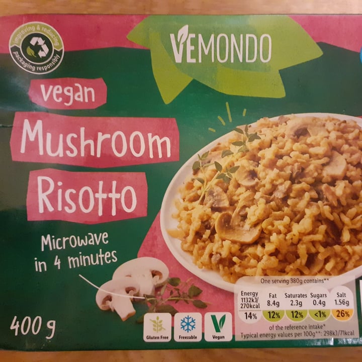 photo of Vemondo Vegan Mushroom Risotto shared by @emraw on  04 Jan 2021 - review