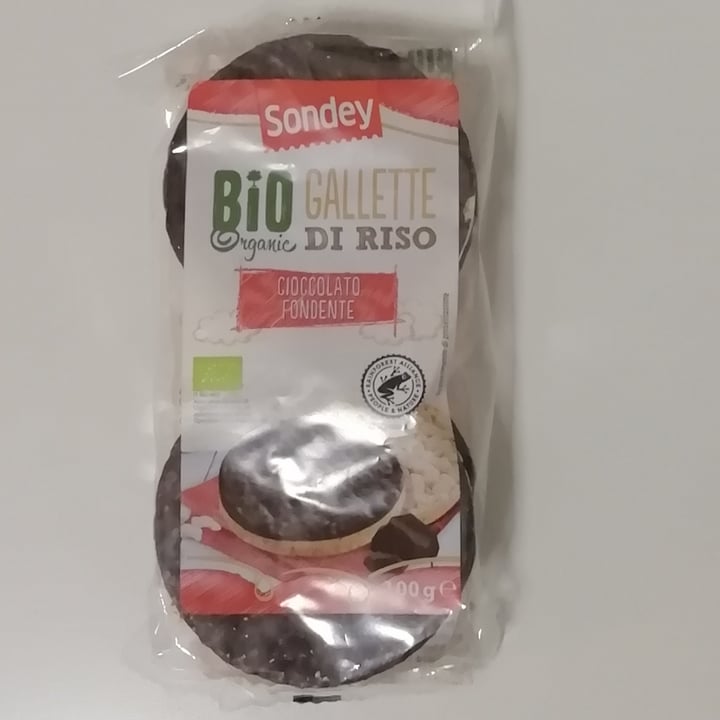 photo of Sondey Bio gallette di riso con cioccolato fondente shared by @lalindaveg on  17 Jun 2022 - review