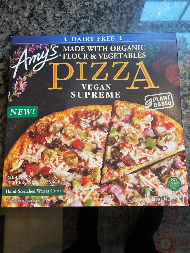review photo of Amy’s Vegan Supreme Pizza shared by @heygirl80 on 07 Jan 2020 - review