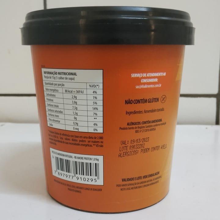 photo of Amoreprotein Pasta de amendoim integral shared by @edsonshigue on  11 May 2022 - review