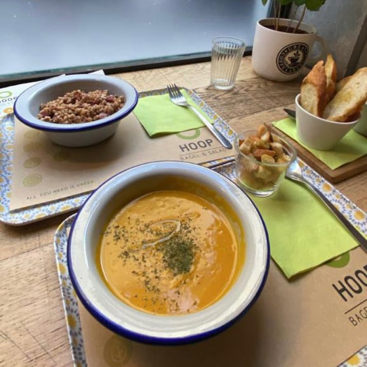 review photo of hoop bagel & salad Vellutata Di Zucca shared by @fedesta on 28 Nov 2021 - review