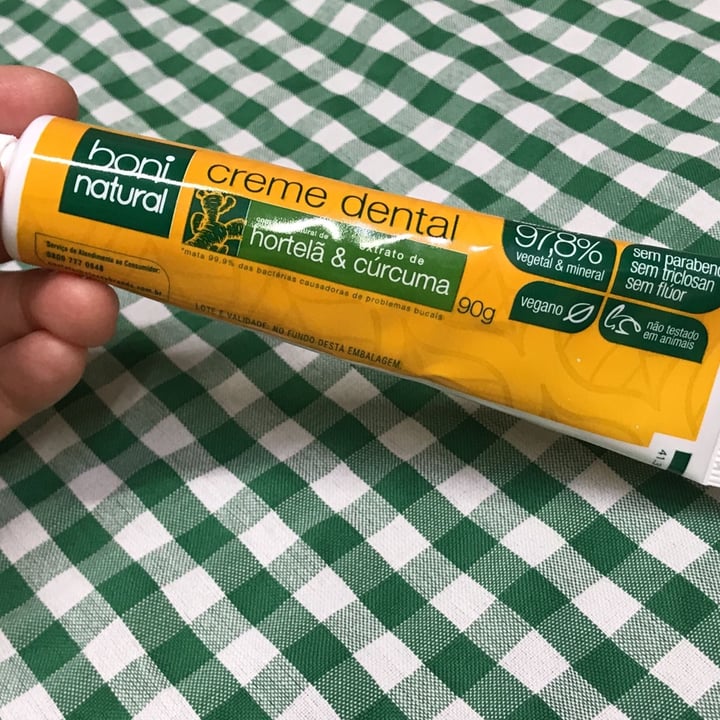 photo of Boni natural Creme Dental Curcuma Boni Natural shared by @shirleyleite on  21 Jun 2022 - review