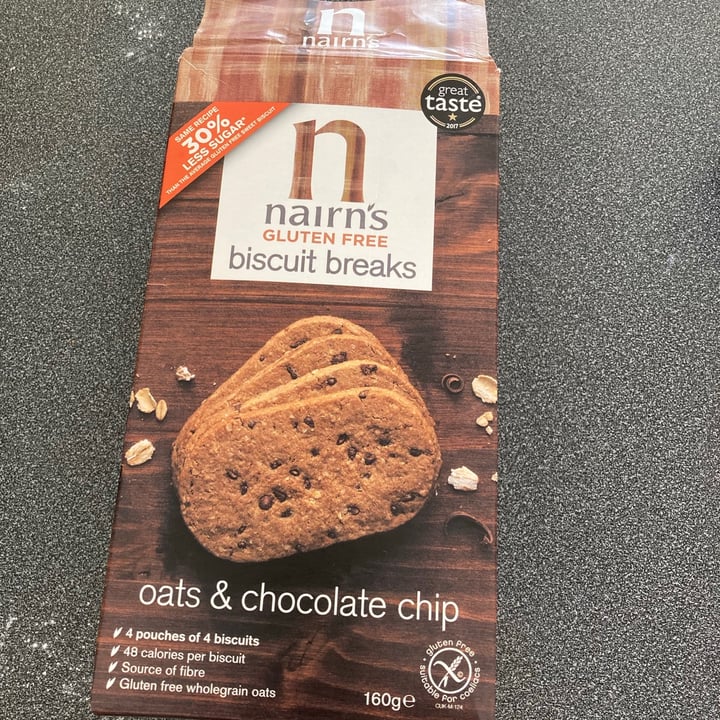 photo of Nairn's 30% Less Sugar.oats & Chocolate  Chip shared by @pushpavegan on  27 Jul 2021 - review