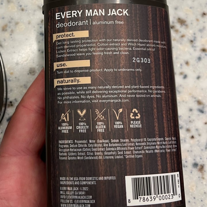 photo of Jack Black sandalwood deoderant shared by @oshmorethstorm on  12 Nov 2022 - review