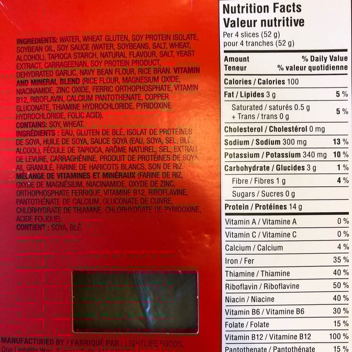 review photo of Lightlife Plant-Based Turkey Deli Slices shared by @federicag on 22 May 2022 - review