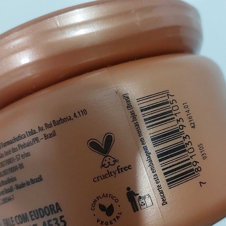 photo of Eudora Máscara Nutri Óleos Poderosos shared by @mylenasilva29 on  06 May 2022 - review