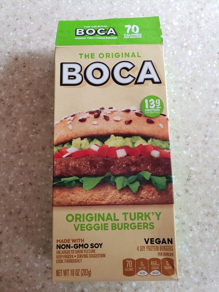 photo of BOCA Original Turk’y Veggie Burgers shared by @jenicalyonclapsaddle on  02 Sep 2019 - review