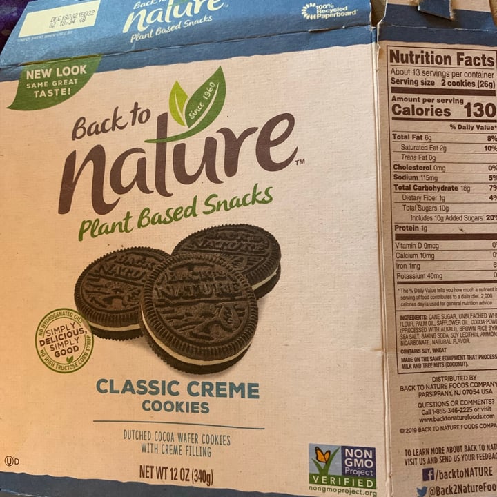 photo of Back to Nature  Classic Creme Cookies shared by @emyluo on  03 Jul 2021 - review