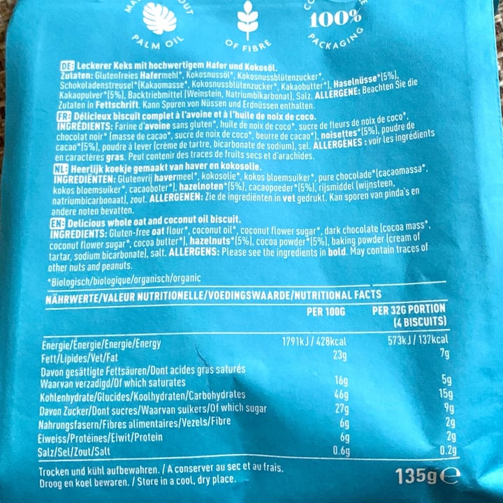 photo of Rhythm 108 Swiss Vegan Double Chocolate Hazelnut Biscuit Share Bag 135g shared by @vegpledge on  09 Oct 2022 - review