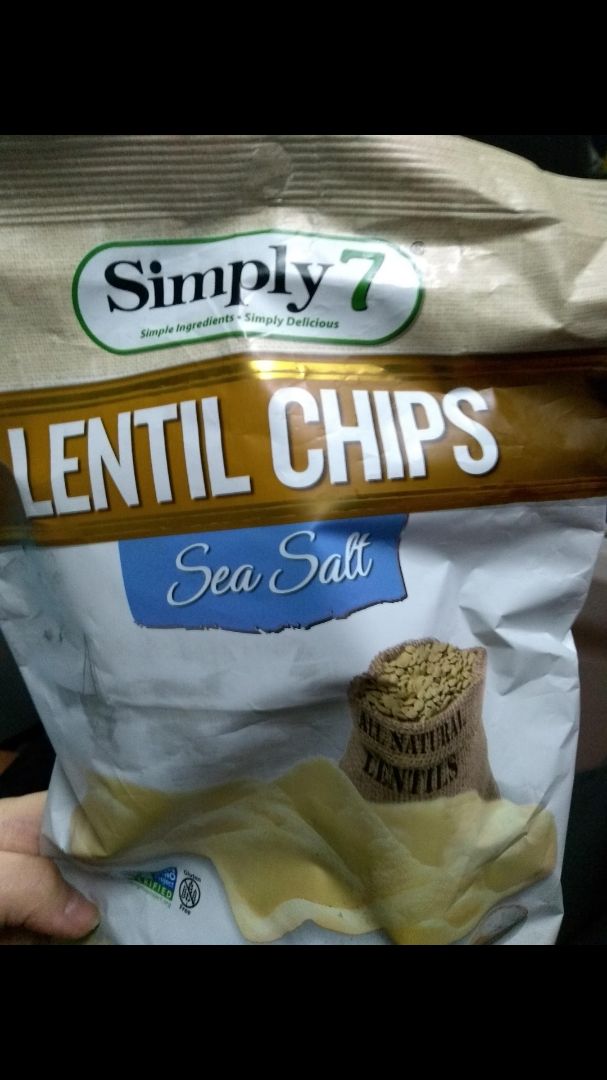 photo of Simply 7 Snacks Lentil Chips (sea salt) shared by @falafelbunny on  02 Feb 2020 - review