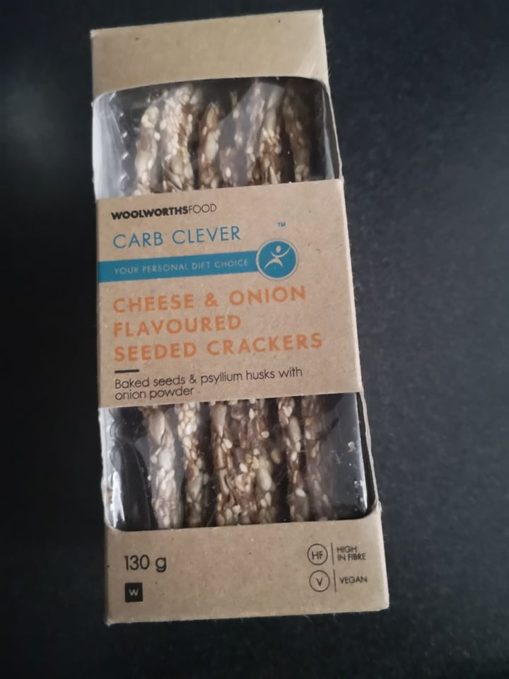 photo of Woolworths Food Cheese & onion flavoured seeded crackers shared by @janne on  31 Jan 2020 - review