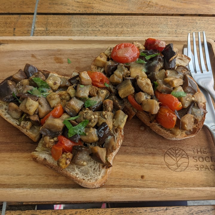 photo of The Social Space - Marina One Roasted Eggplant And Miso Dressing Open-faced Toast shared by @shanying on  24 Oct 2021 - review