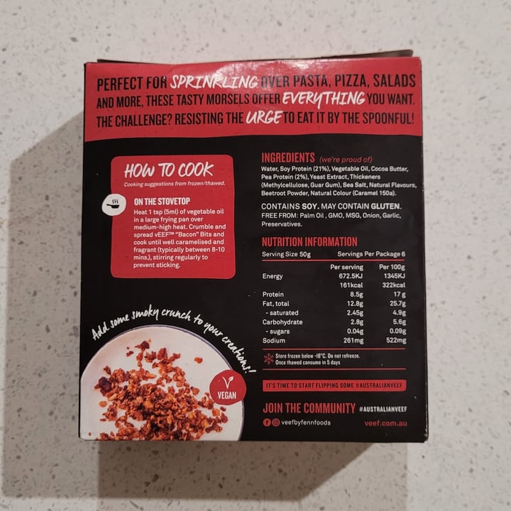 photo of Veef Plant Based Bacon Bits shared by @ranelle on  07 Jun 2021 - review