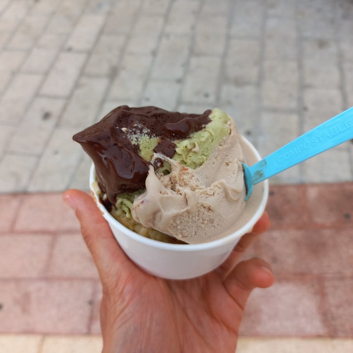 photo of La Nativa helado de avellana, chocolate negro, pistacho y gofio shared by @ixb on  22 Jun 2022 - review
