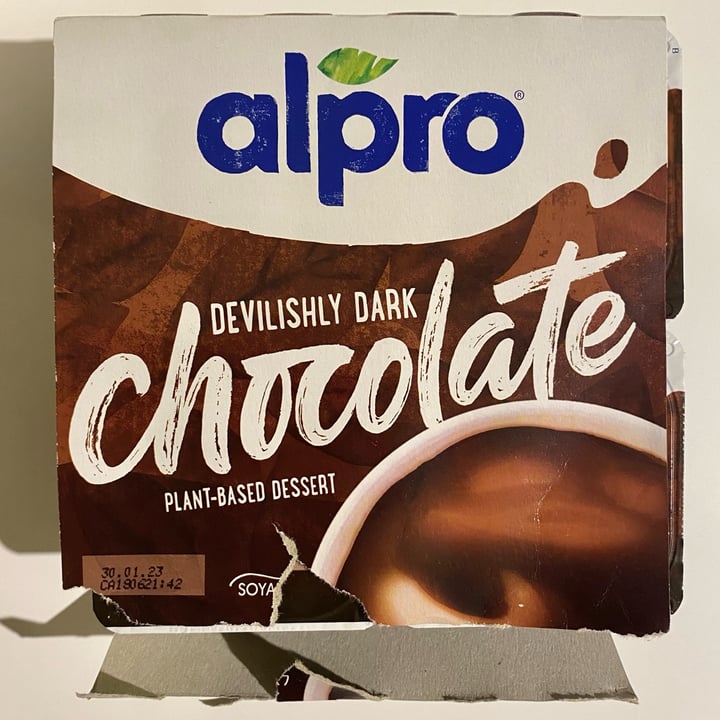 photo of Alpro Devilish Dark Chocolate Dessert shared by @vanillac on  26 Oct 2022 - review
