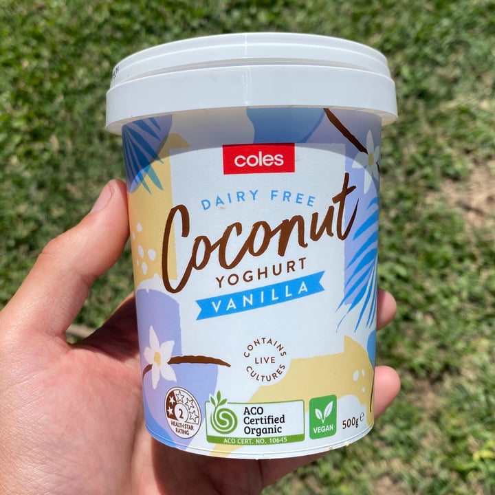 photo of Coles Coconut Yoghurt Vanilla Dairy Free shared by @earthling-joel on  08 Aug 2022 - review