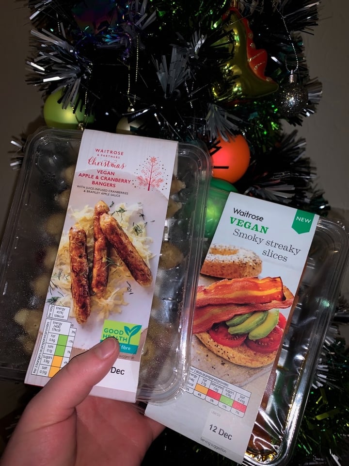 photo of Waitrose Vegan Bacon shared by @cheerforchia on  28 Dec 2019 - review