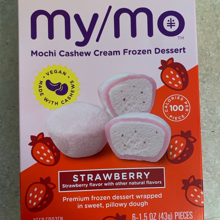 photo of My/Mo Mochi Cashew Cream Frozen Dessert Strawberry shared by @keeponveganon on  04 Jul 2020 - review
