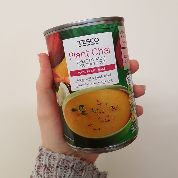photo of Tesco Plant Chef Sweet Potato & Coconut Soup shared by @veganbakesandbites on  10 Mar 2021 - review