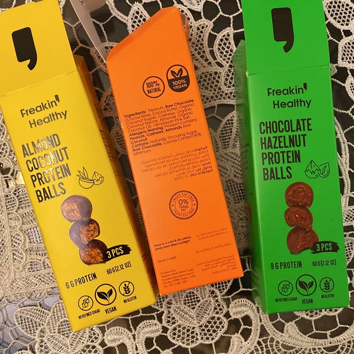 review photo of Freakin' Healthy chocolate hazelnut protein balls shared by @farahali on 10 Apr 2021 - review