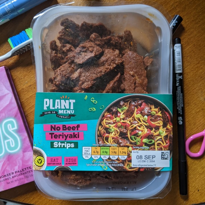 photo of Plant Menu No beef teriyaki strips shared by @katchan on  31 Aug 2022 - review