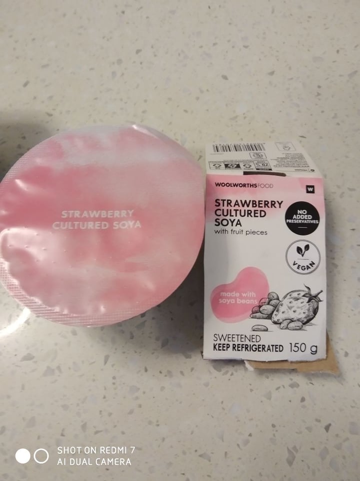 photo of Woolworths Food Strawberry Cultured Soya shared by @sillydillysu on  01 Aug 2020 - review