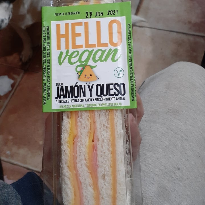 photo of Hello Vegan Sándwich de miga vegano sabor jamón y queso shared by @lolo13 on  30 Jun 2021 - review