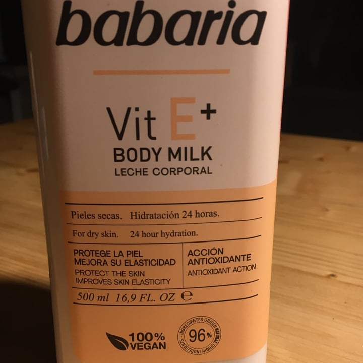 photo of Babaria Bio  Body milk vitamina E shared by @mile7 on  27 Aug 2021 - review