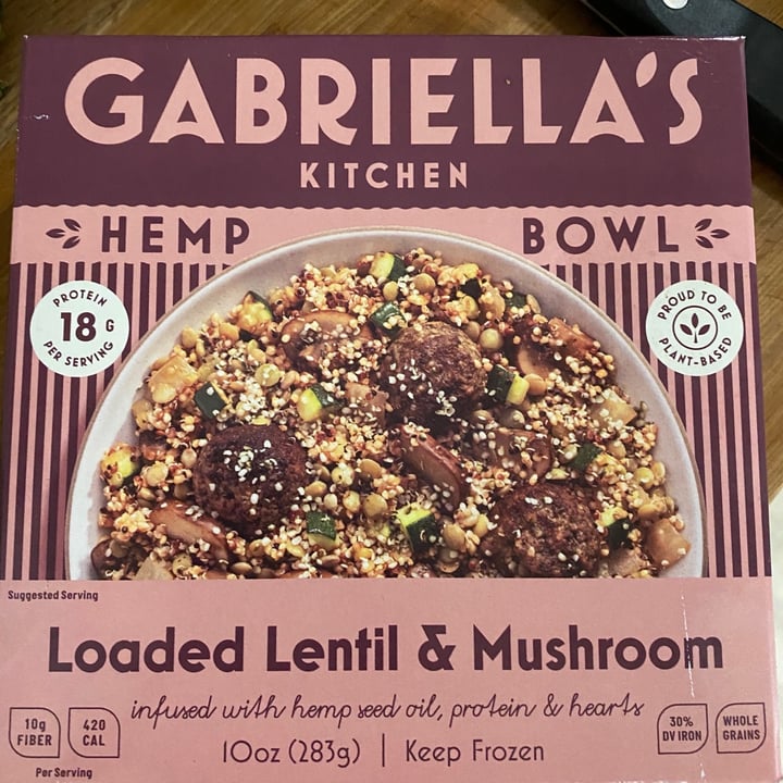 photo of Gabriella’s Kitchen Hemp Bowl Loaded Lentil Mushroom shared by @davyd9 on  20 May 2020 - review