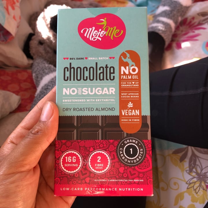 photo of MojoMe Dry Roasted Almond Chocolate shared by @southernveganupnorth on  10 May 2020 - review