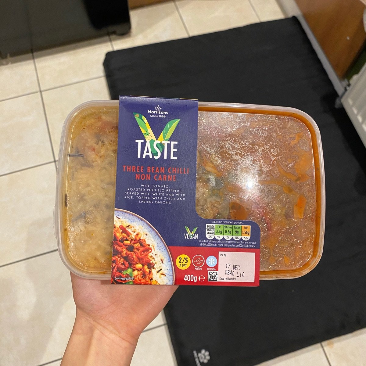 Morrisons V taste three bean chilli non carne Reviews abillion