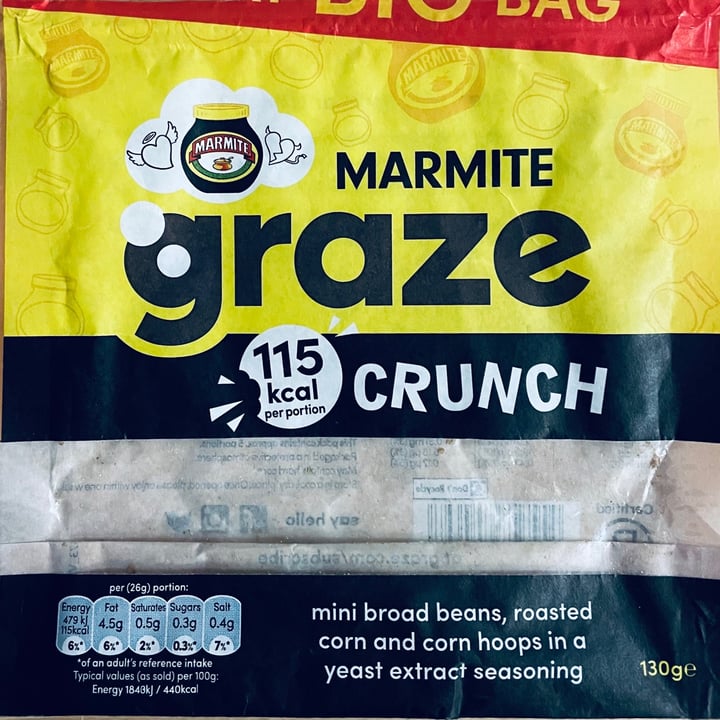 review photo of graze Marmite Crunch shared by @dawnfabbricatti on 13 Aug 2021 - review