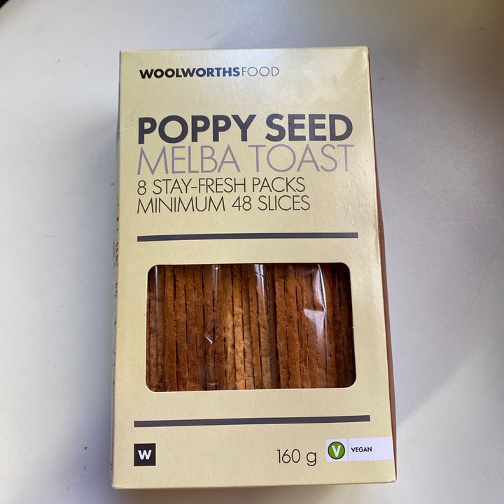 photo of Woolworths Food Poppy Seed Melba Toast shared by @ftc on  04 Jun 2020 - review