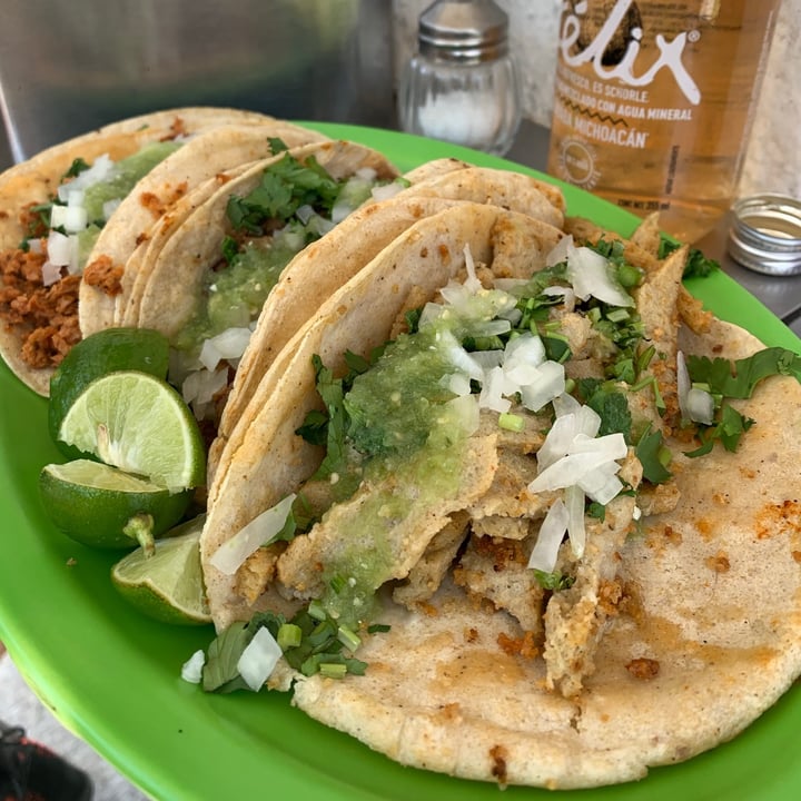 photo of Veganísimo Loncheria Vegana Tacos Orden De 3 shared by @nancy on  19 Apr 2021 - review