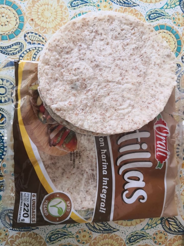 photo of Orali Tortillas con Harina Integral shared by @imperfectavegana on  24 Nov 2019 - review