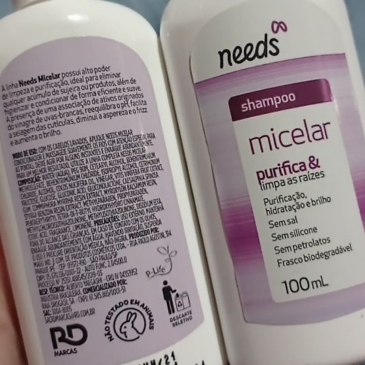 review photo of Needs shampoo micelar shared by @juolivato on 12 May 2022 - review