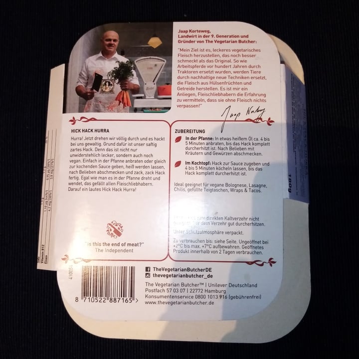 review photo of The Vegetarian Butcher Hick Hack Hurra shared by @astronautovic on 18 Apr 2021 - review